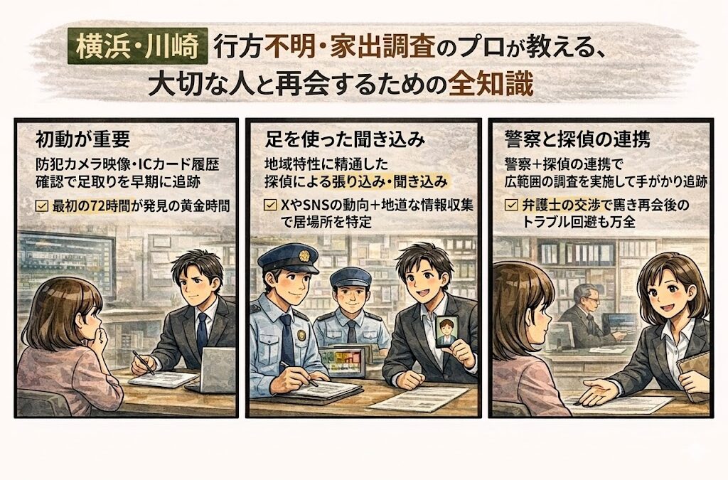 【横浜・川崎】行方不明・家出調査のプロが教える、大切な人と再会するための全知識